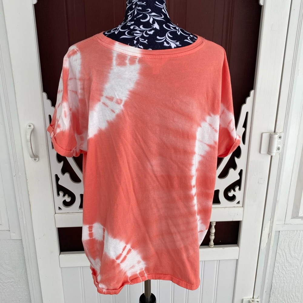 Time And Tru Women's Tie Dye Cotton T-Shirt With Dolman Sleeves Size XXXL (22) - Picture 3 of 12